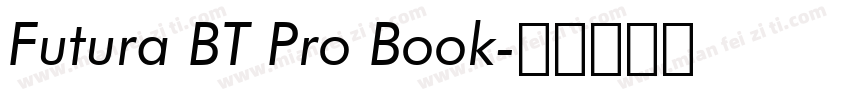 Futura BT Pro Book字体转换